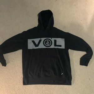 Volcome black logo hoodie